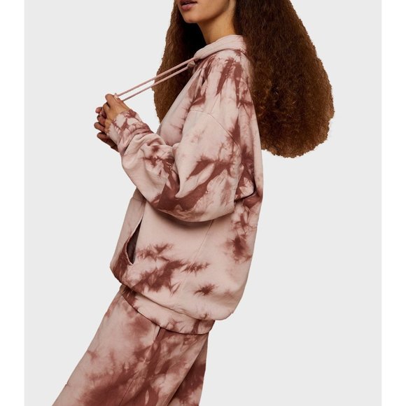 TOPSHOP Tie Dye Hoodie Pink - Small - Picture 2 of 3